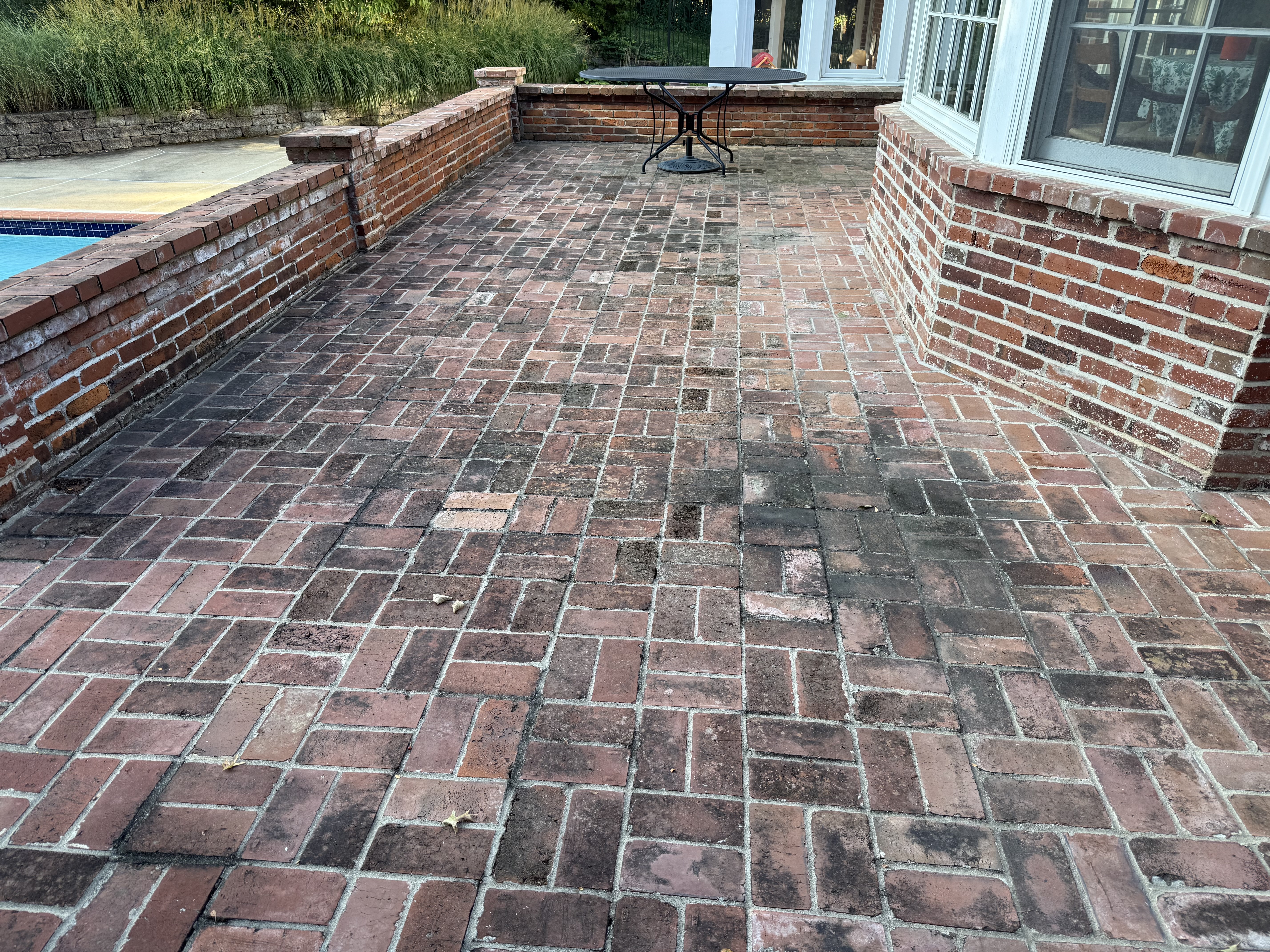 Walkway before cleaning